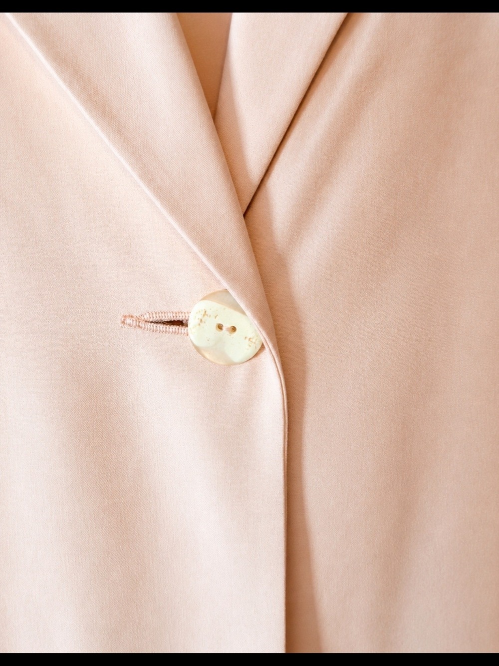 Vintage 1990s The Limited Finest Quality 100% Silk Blush Peach Blazer Large - Picture 4 of 5